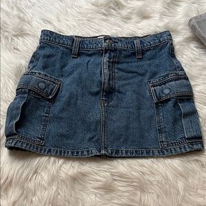 Abercrombie & Fitch Dark Blue Denim Mini Skirt